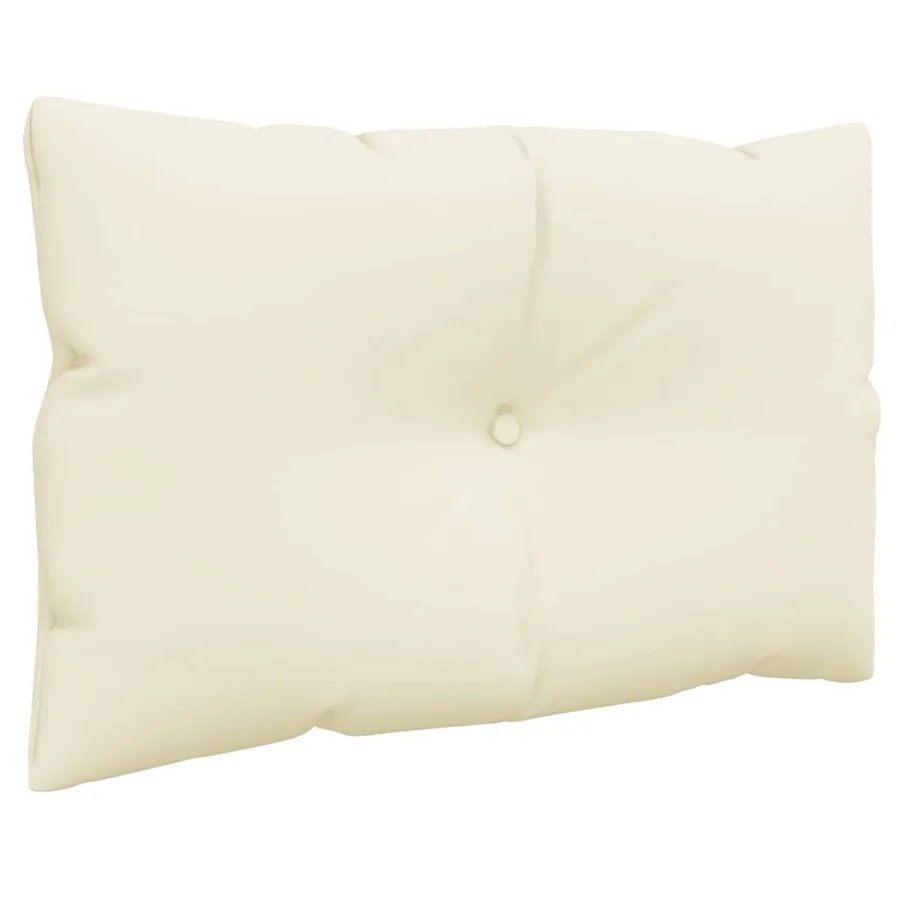 Coussins de palette lot de 3 crème tissu - 5