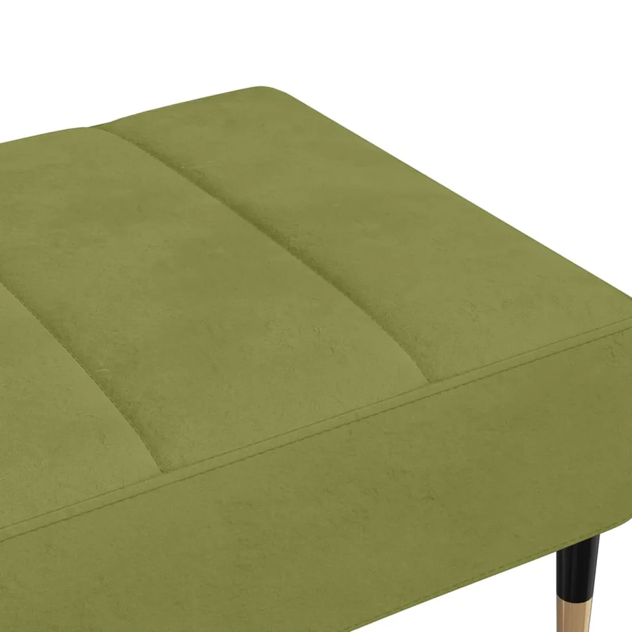 Repose-pied Vert clair 78x56x32 cm Velours - 5