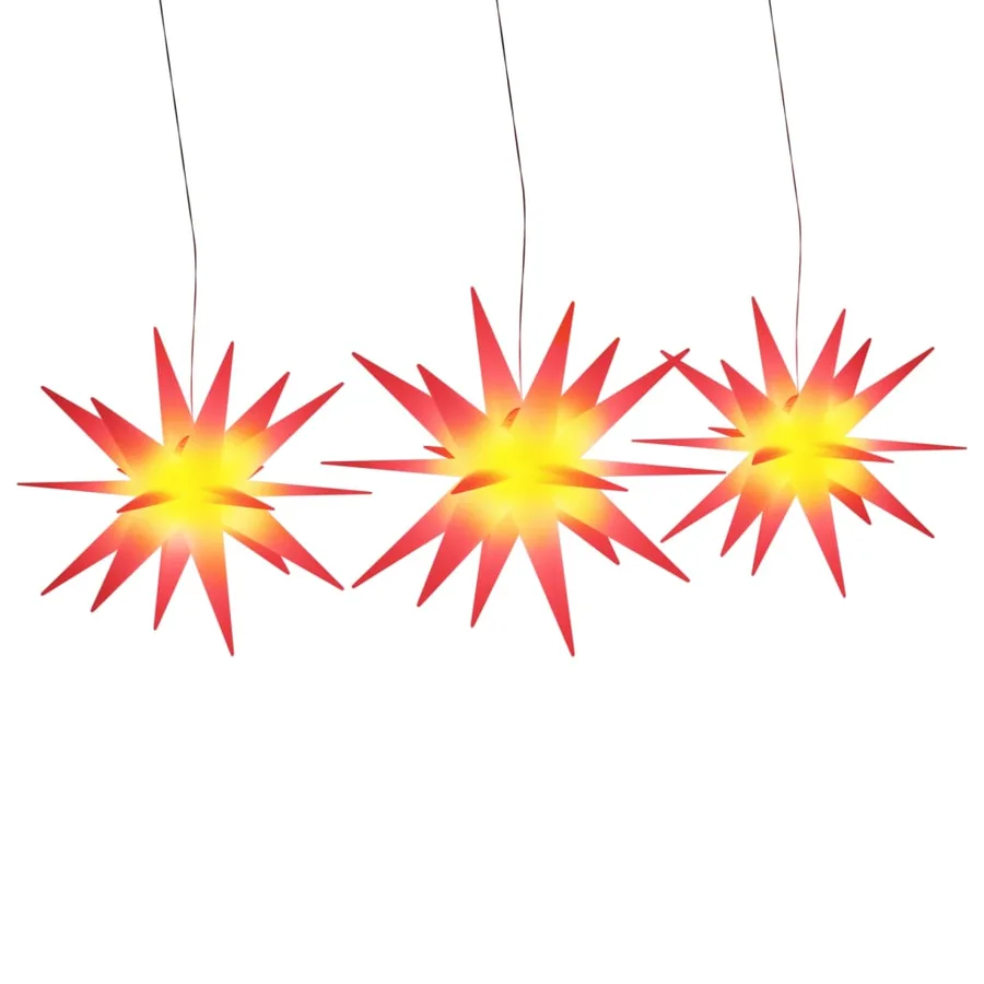 Lumières de Noël avec LED 3 pcs pliable rouge - 2