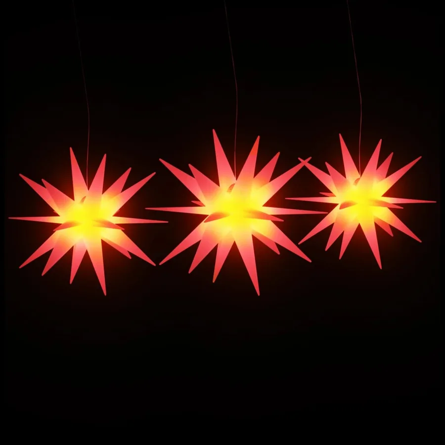 Lumières de Noël avec LED 3 pcs pliable rouge - 3