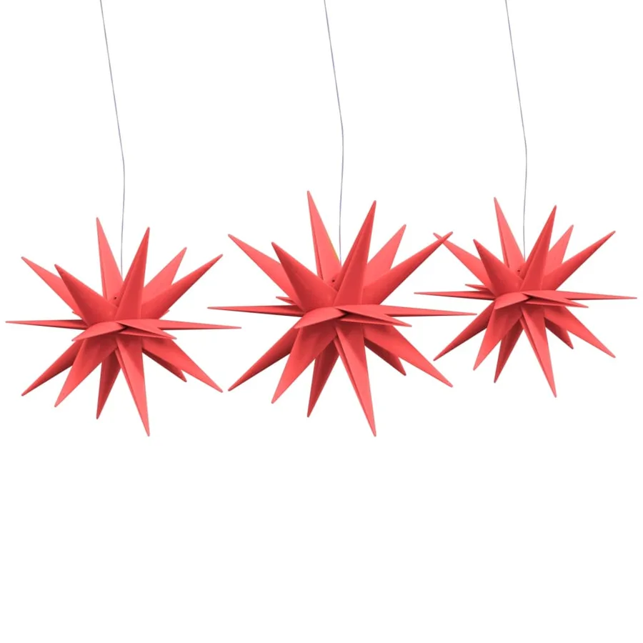 Lumières de Noël avec LED 3 pcs pliable rouge - 4
