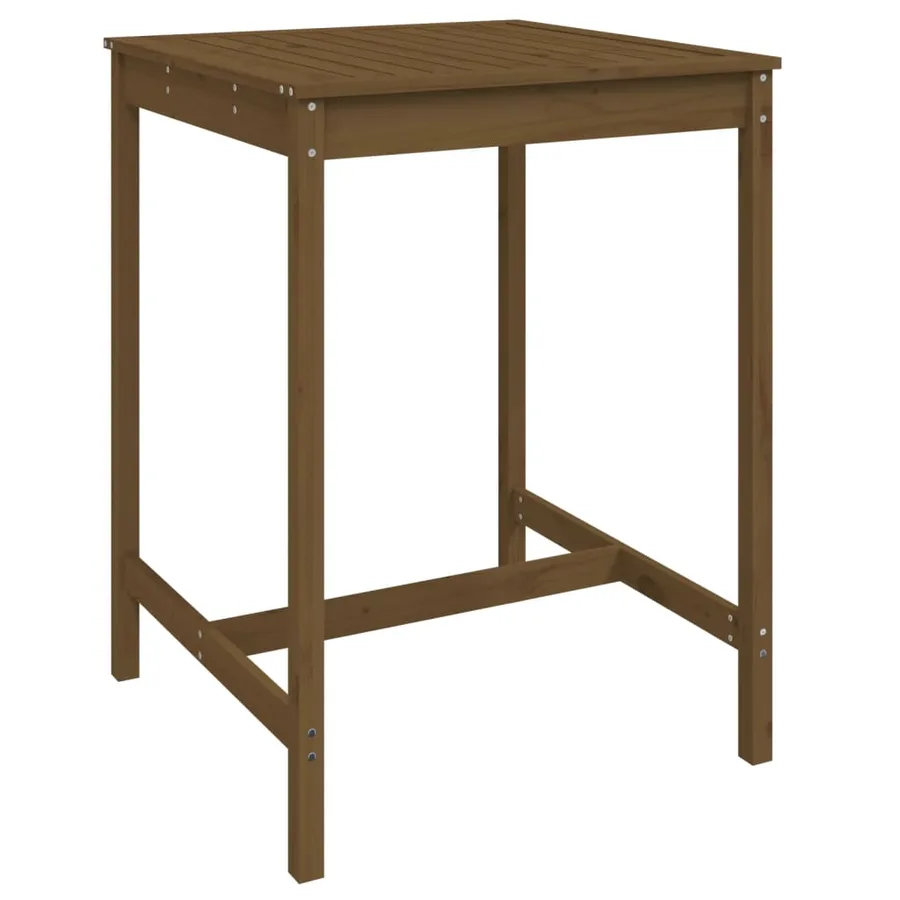 Ensemble de bar de jardin 3 pcs marron miel bois pin massif - 6