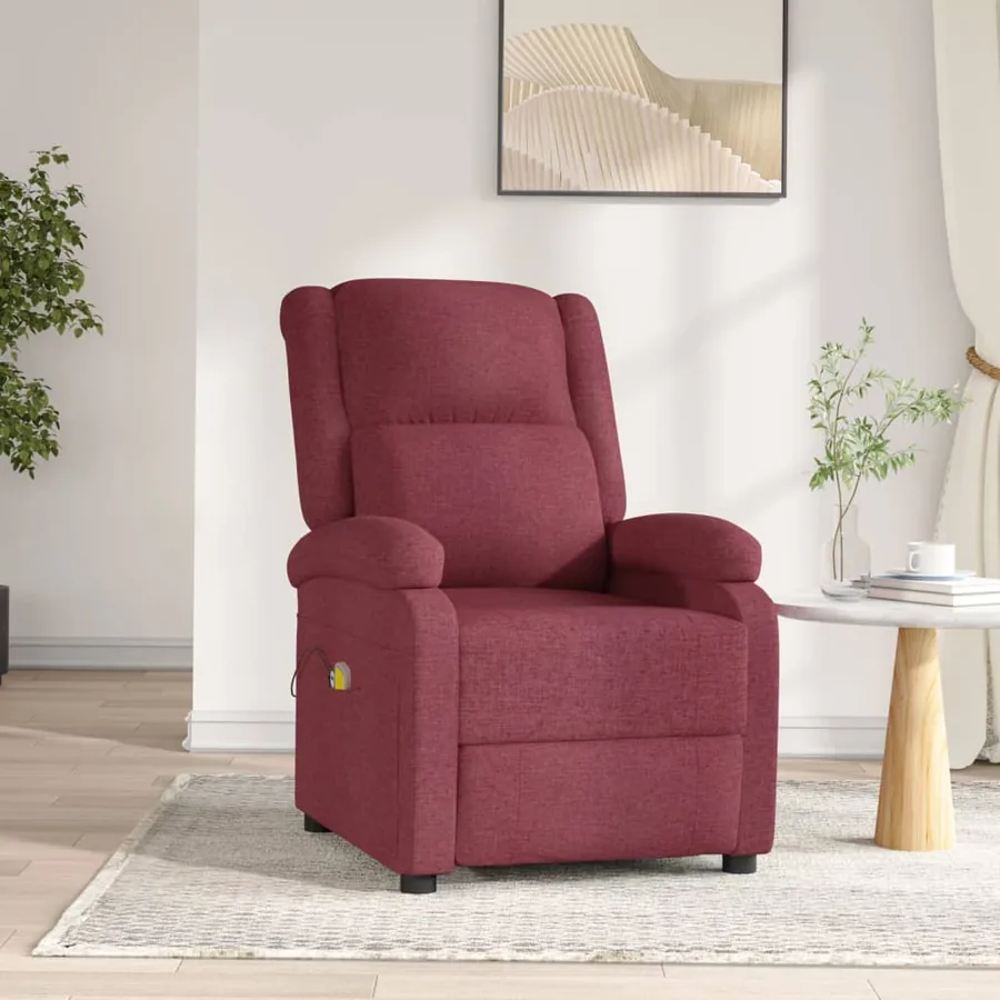 Fauteuil électrique de massage Bordeaux Tissu