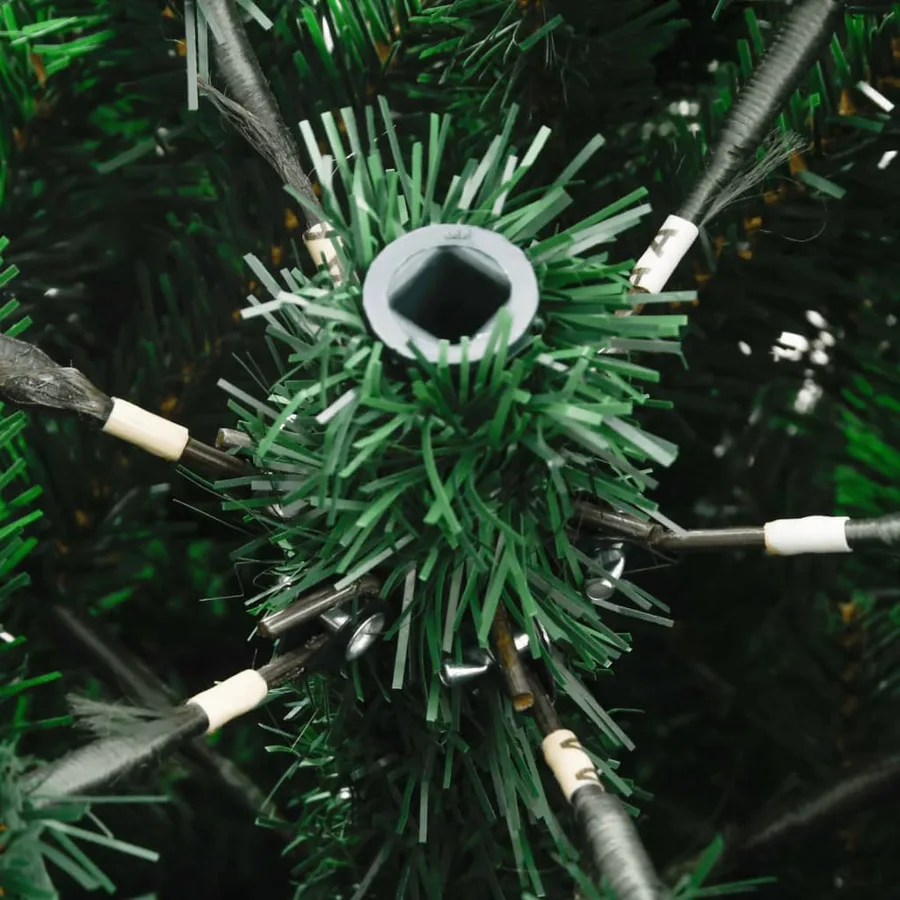 Sapin de Noël artificiel à charnières avec baies rouges 210 cm - 7