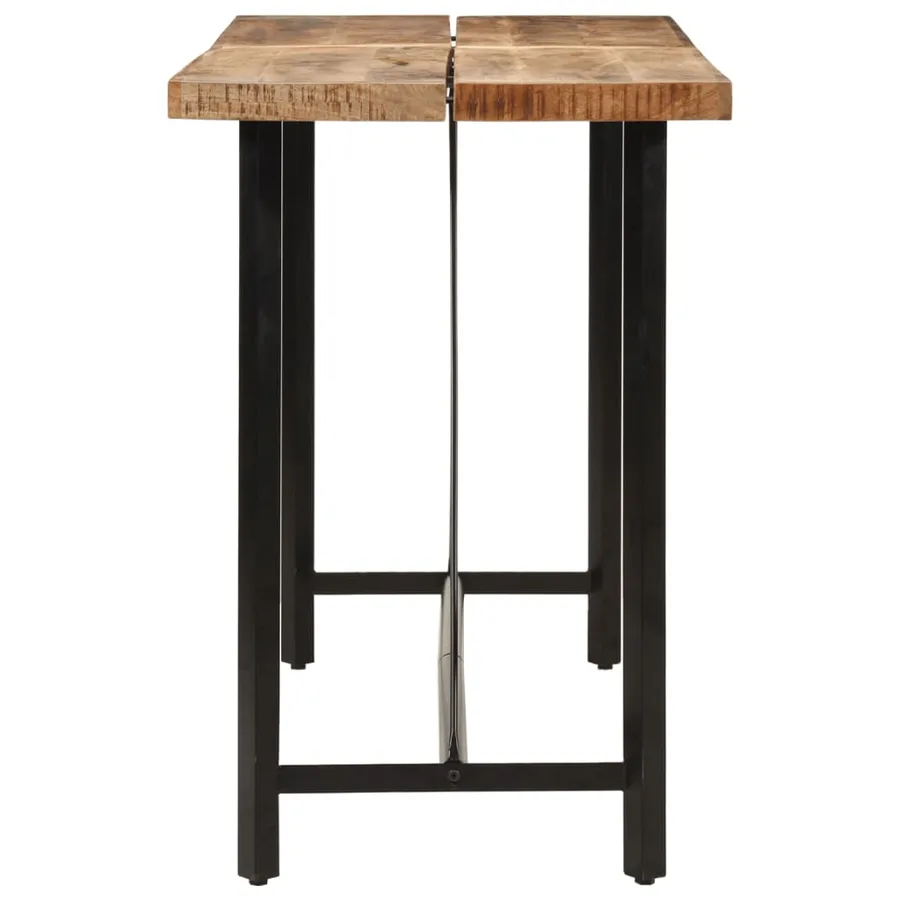Table de bar 150x70x107 cm bois massif de manguier et fer - 3