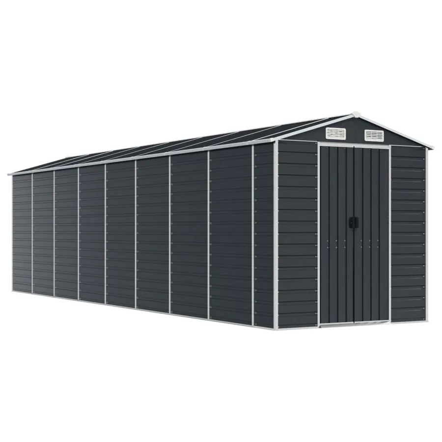 Abri de jardin anthracite 191x725x198 cm acier galvanisé - 2
