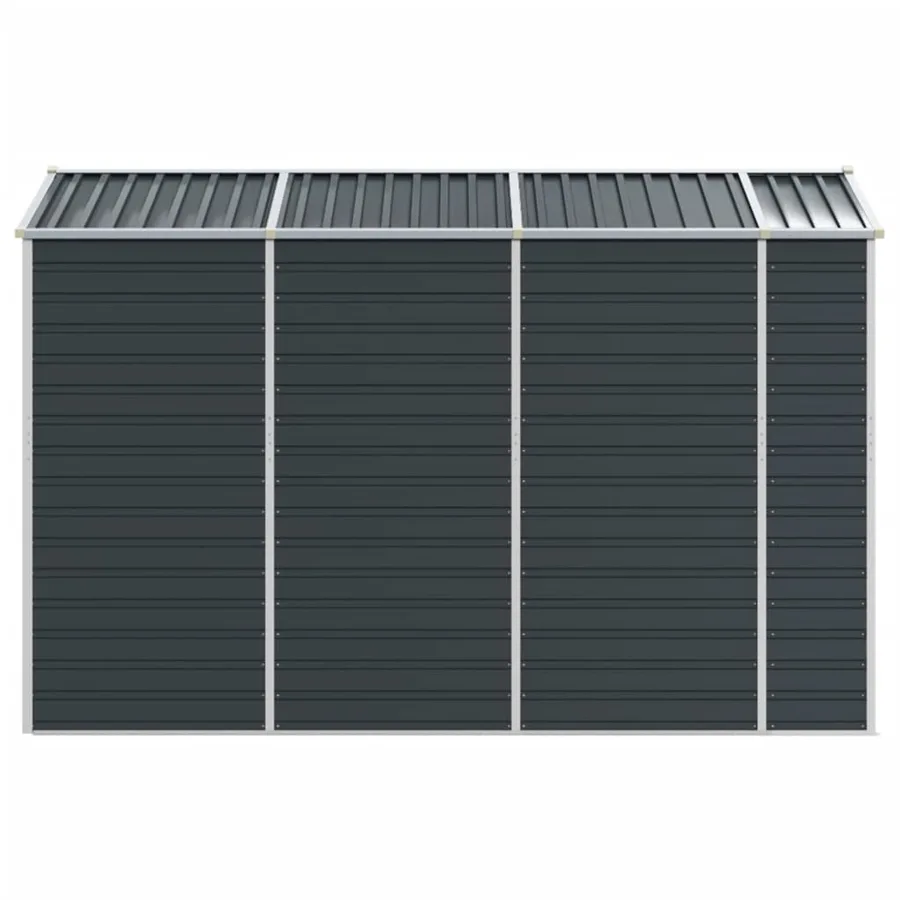 Abri de jardin anthracite 191x300x198 cm acier galvanisé - 6