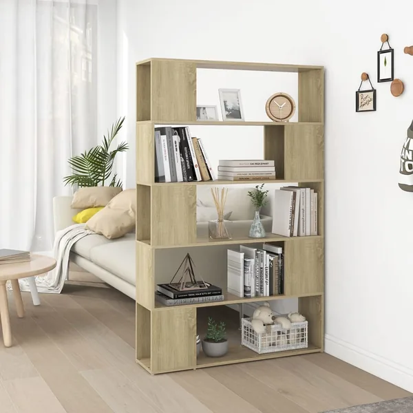 Bibliothèque/Séparateur de pièce Chêne sonoma Bois d'ingénierie
