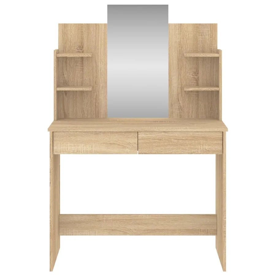 Coiffeuse avec miroir chêne sonoma 96x39x142 cm - 4