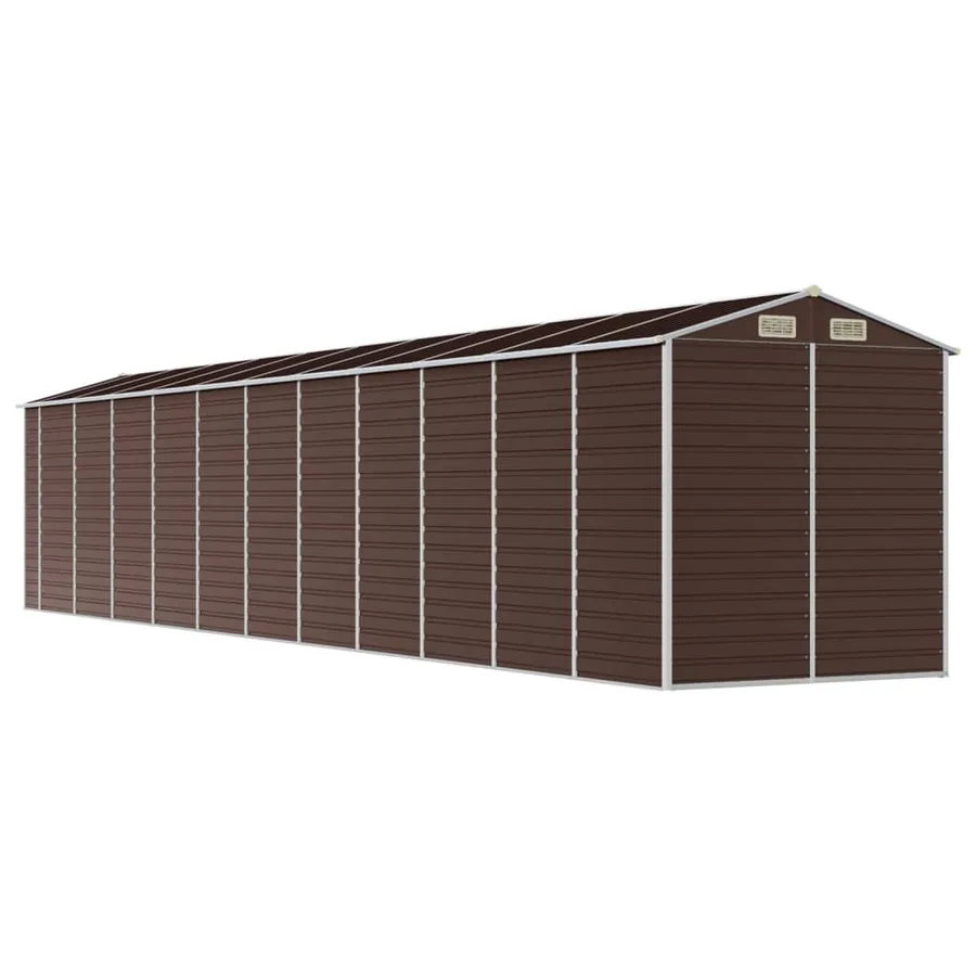 Abri de jardin marron 191x980x198 cm acier galvanisé - 7