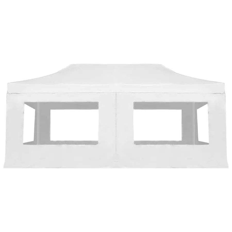 Tente de réception pliable avec parois Aluminium 6 x 3 m Blanc - 4