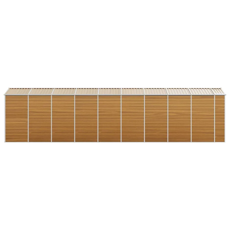 Abri de jardin marron clair 191x810x198 cm acier galvanisé - 6