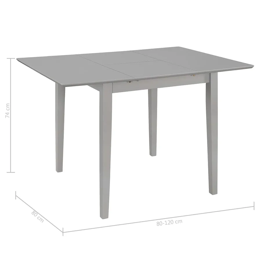 Mobilier de salle à manger 5 pcs MDF Gris - 13