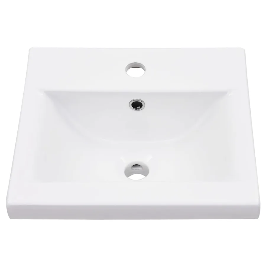Cadre de lavabo de salle de bain vasque à encastrer Noir Fer - 6