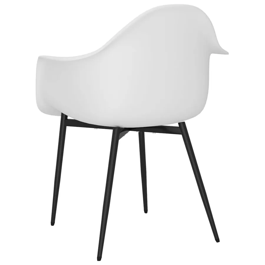 Chaises à manger lot de 6 blanc PP - 6