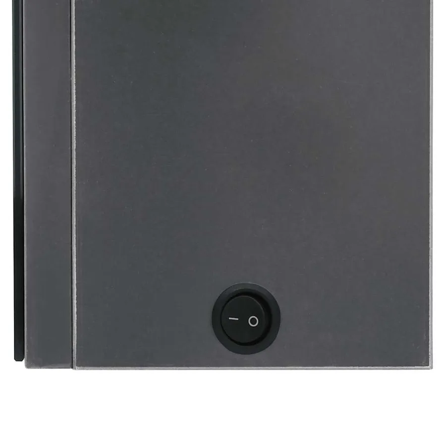 Armoire de salle de bain à miroir LED 89x14x62 cm Gris brillant - 6