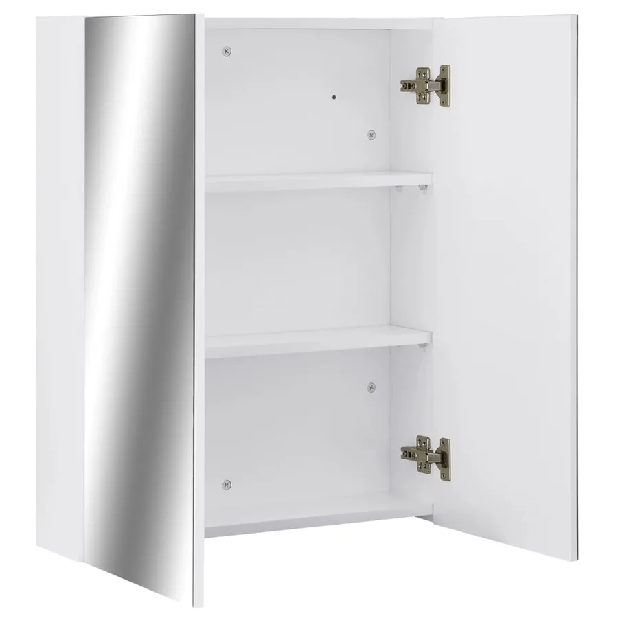 Armoire à miroir de salle de bain Blanc 60x15x75 cm MDF - 3