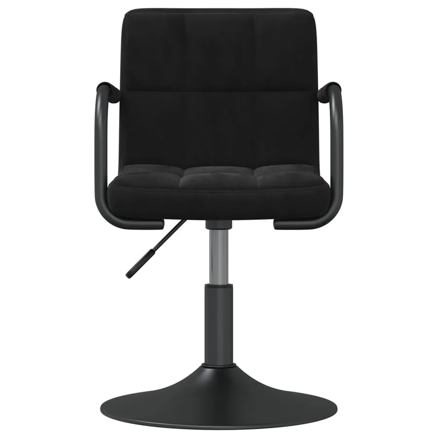 Chaises pivotantes à manger lot de 4 noir velours - 4