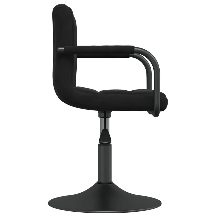 Chaises pivotantes à manger lot de 4 noir velours - 5