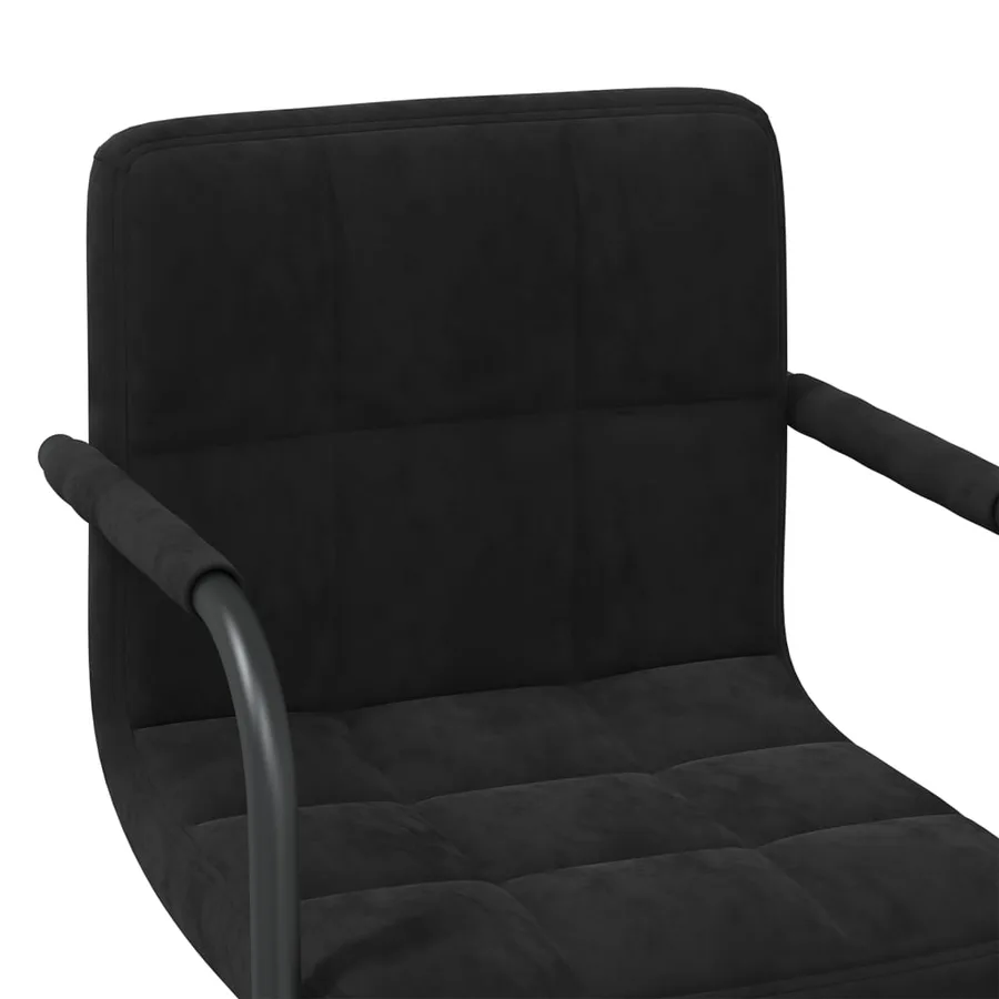 Chaises pivotantes à manger lot de 4 noir velours - 8