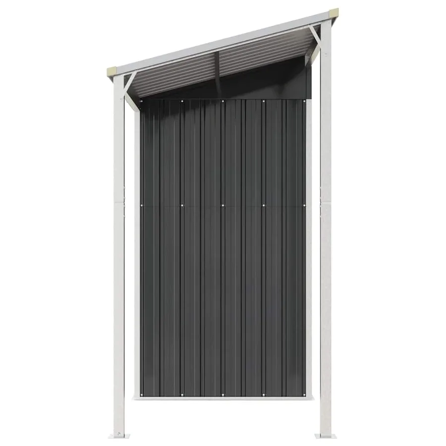 Abri de jardin avec toit prolongé anthracite 277x107x181 cm - 5
