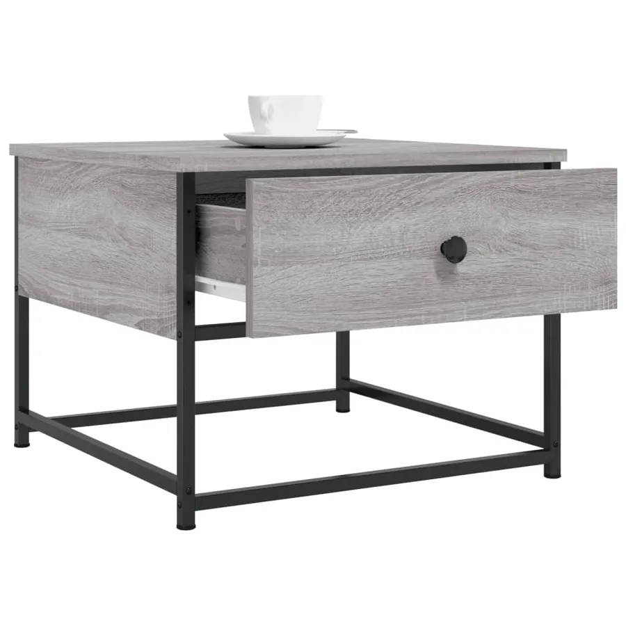 Table basse sonoma gris 51x51x40 cm bois d'ingénierie - 4