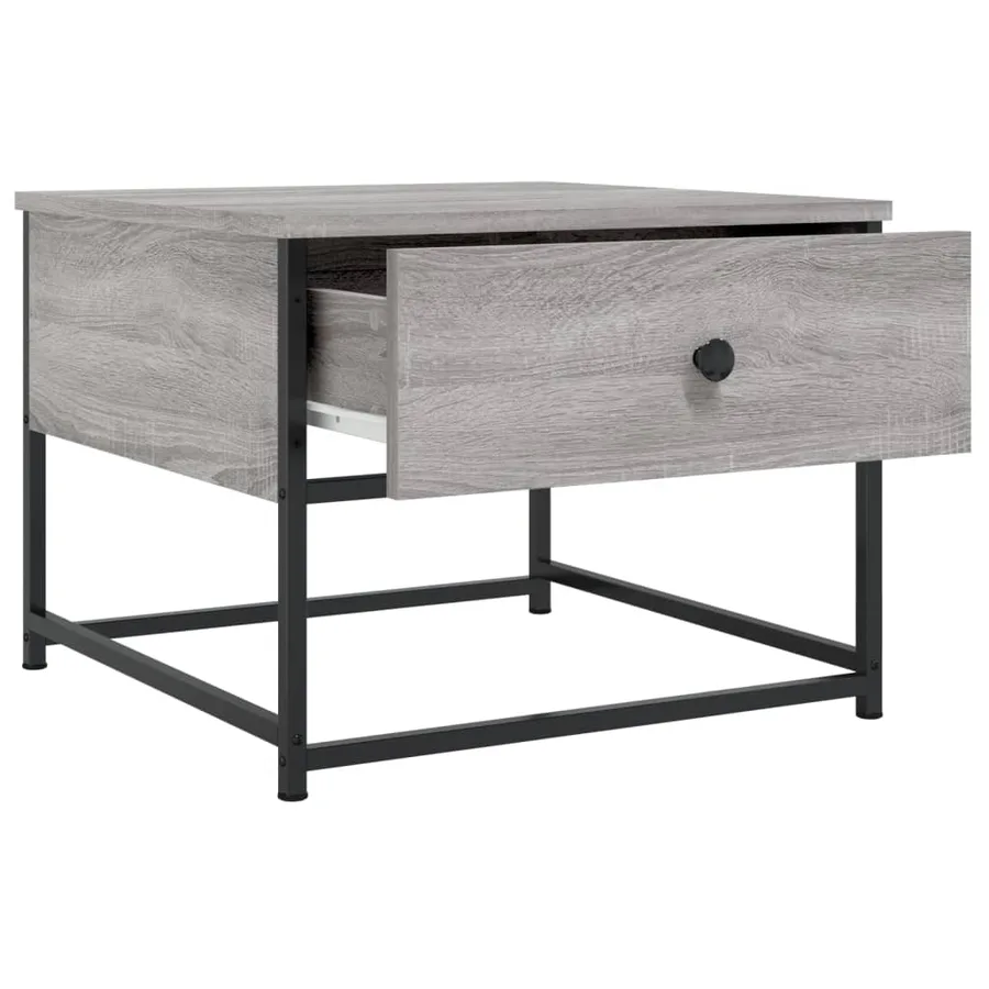 Table basse sonoma gris 51x51x40 cm bois d'ingénierie - 5
