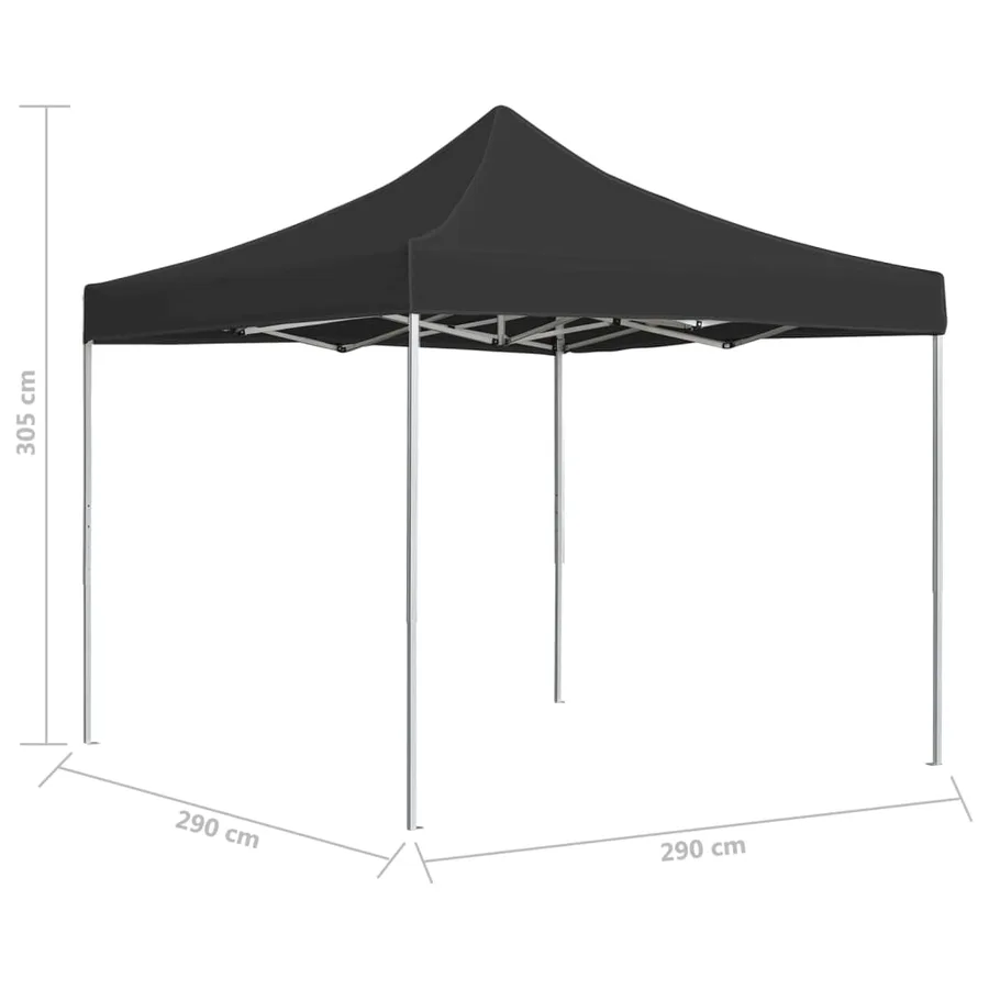 Tente de réception pliable Aluminium 3 x 3 m Anthracite - 6
