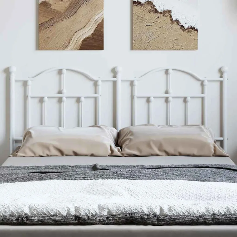 Tête de lit de remplacement métal blanc 150 cm - 3