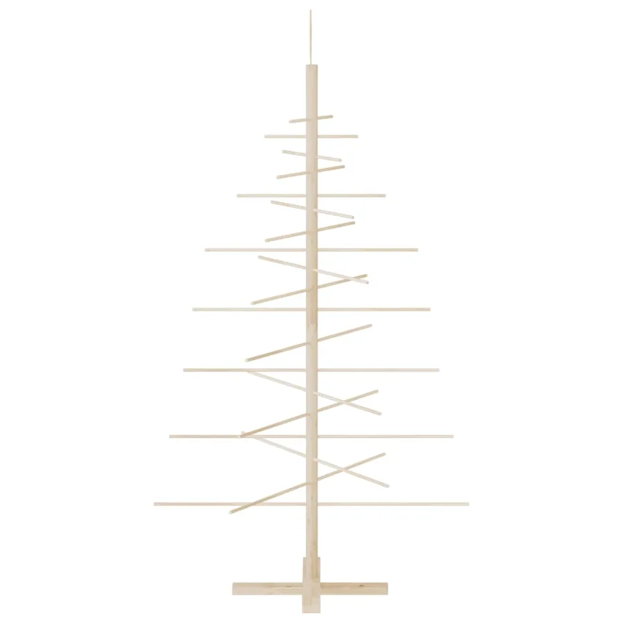 Arbre de Noël en bois pour décoration 150 cm bois massif de pin - 4