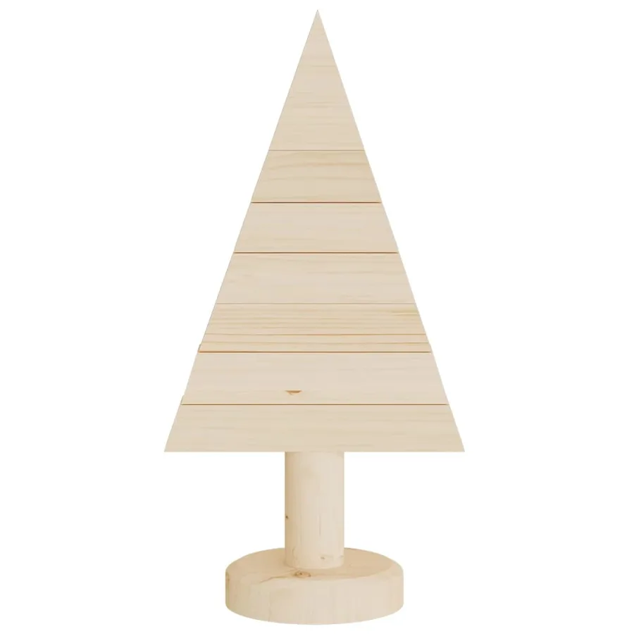 Arbres de Noël en bois pour décoration 2 pcs 30 cm pin massif - 4