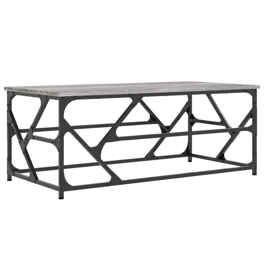 Table basse Sonoma gris 100x50x40 cm Bois d'ingénierie - 2