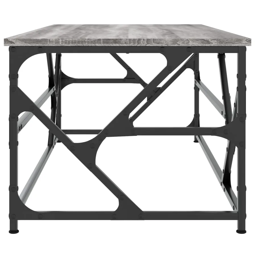 Table basse Sonoma gris 100x50x40 cm Bois d'ingénierie - 5