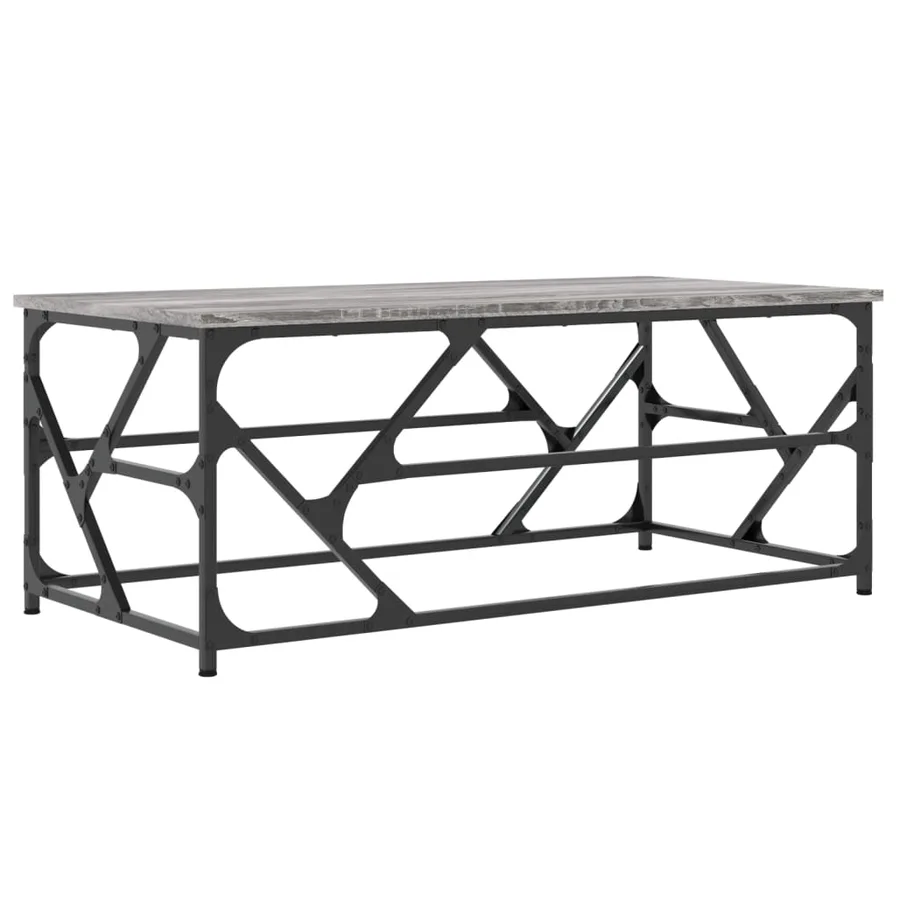 Table basse Sonoma gris 100x50x40 cm Bois d'ingénierie - 6