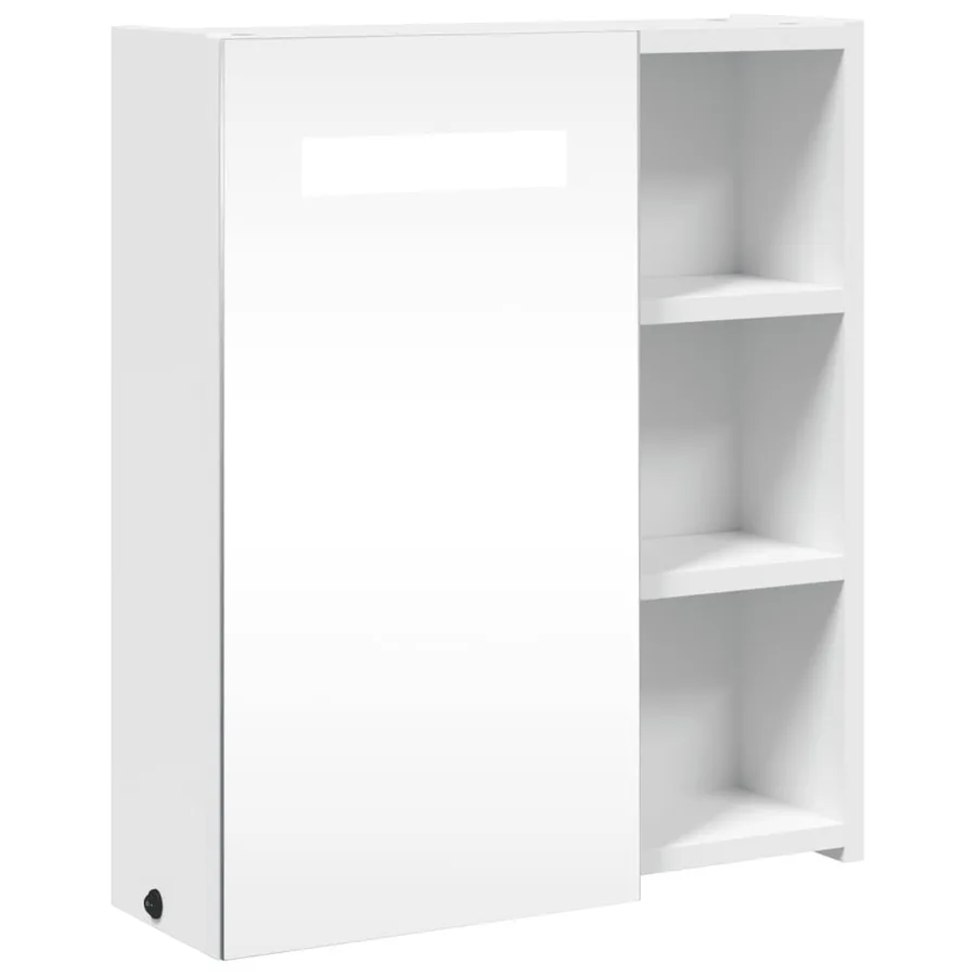 Armoire de salle de bain à miroir avec LED blanc 45x13x52 cm - 2