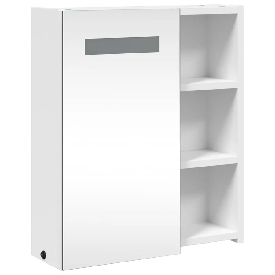 Armoire de salle de bain à miroir avec LED blanc 45x13x52 cm - 4