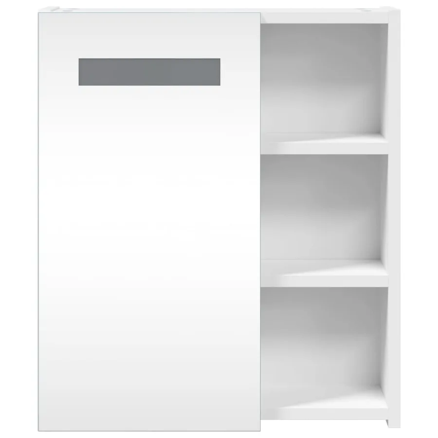 Armoire de salle de bain à miroir avec LED blanc 45x13x52 cm - 6