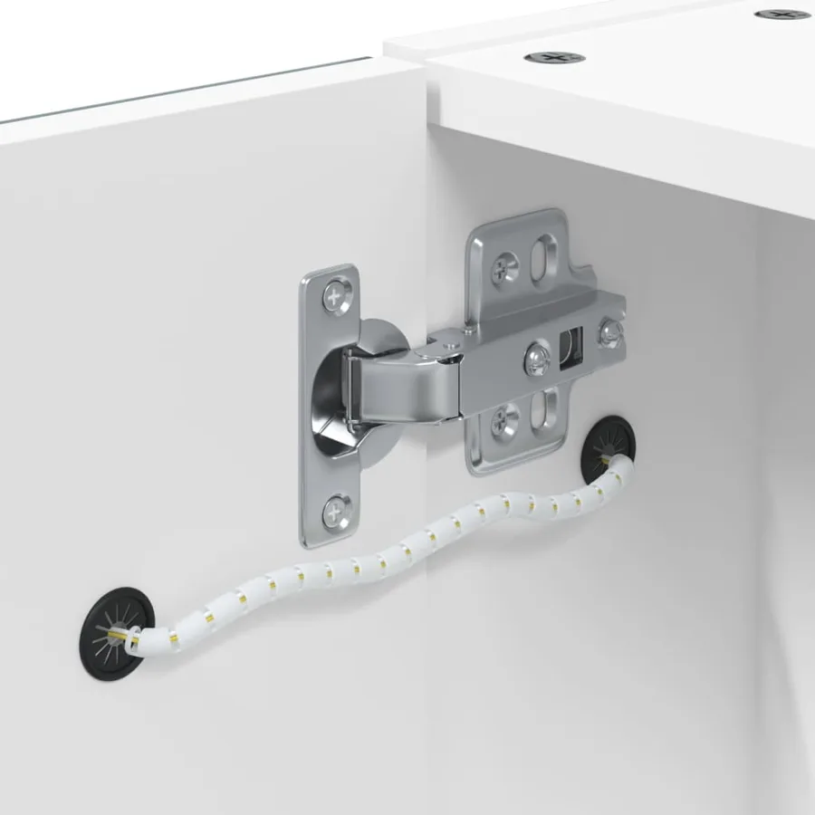 Armoire de salle de bain à miroir avec LED blanc 45x13x52 cm - 9