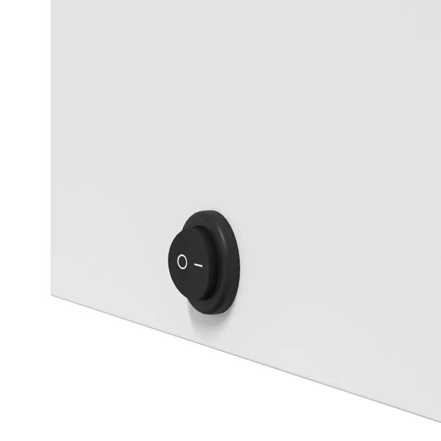 Armoire de bain à miroir avec LED arquée blanc 42x13x70 cm - 11