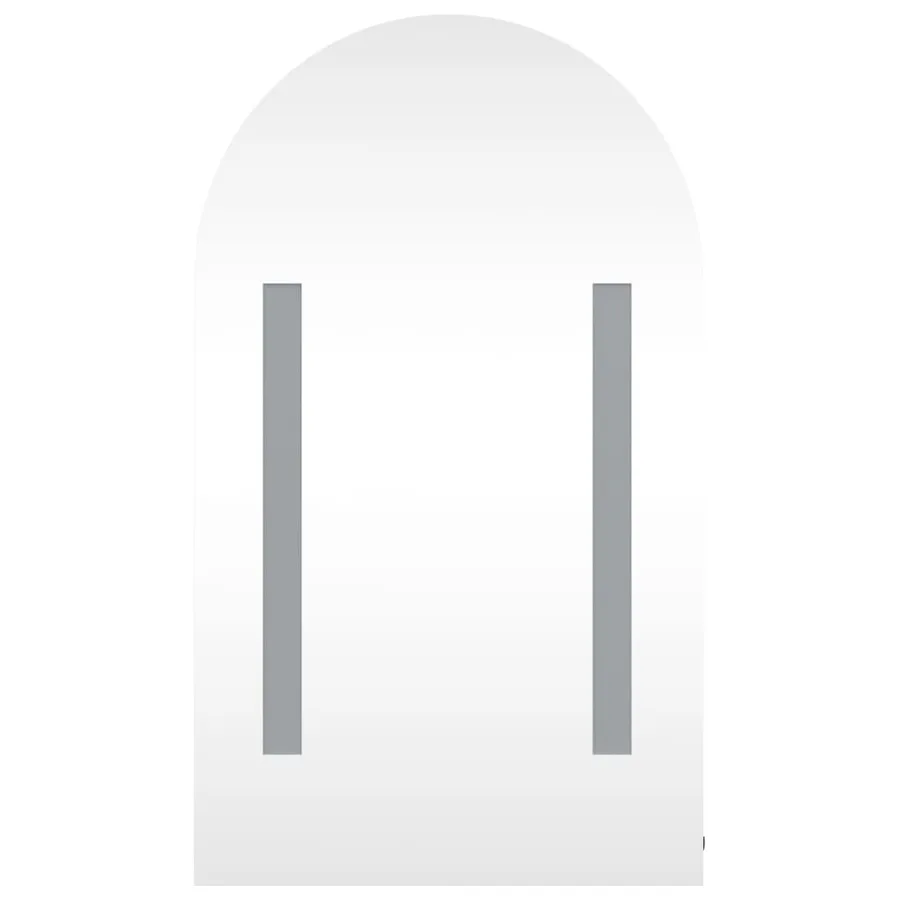 Armoire de bain à miroir avec LED arquée blanc 42x13x70 cm - 6