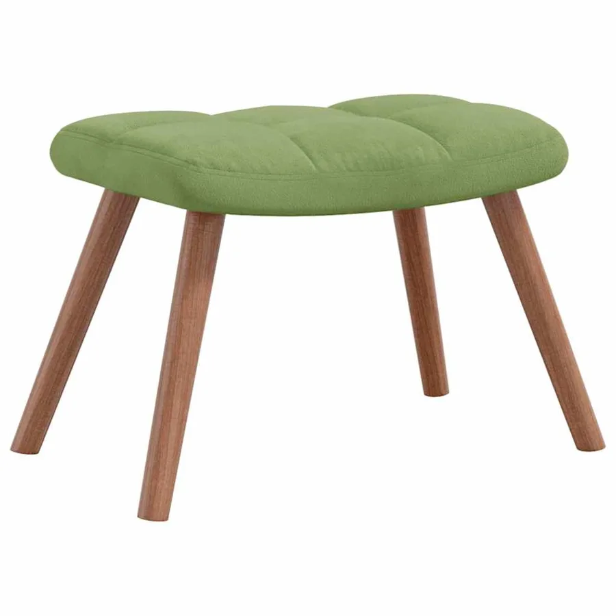 Chaise à bascule avec repose-pied Vert clair Velours - 8