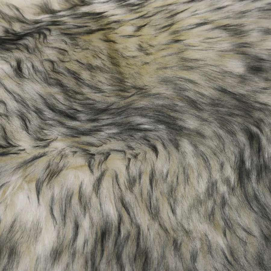 Tapis en peau de mouton 60 x 180 cm Mélange de gris foncé - 4