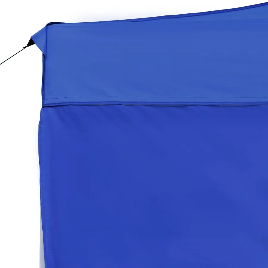Tente de réception pliable avec parois Aluminium 4,5x3 m Bleu - 8