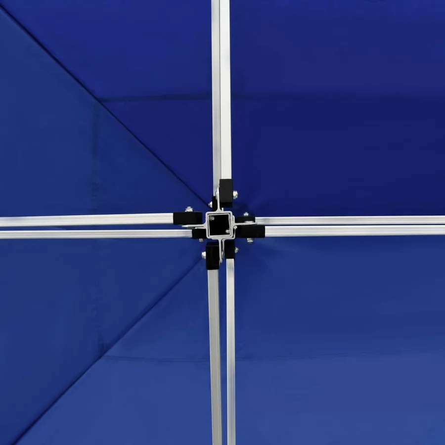 Tente de réception pliable avec parois Aluminium 4,5x3 m Bleu - 9
