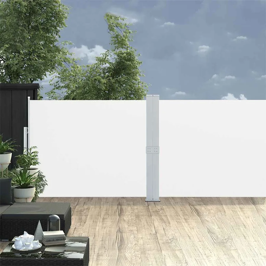 Auvent latéral rétractable Crème 170 x 1000 cm