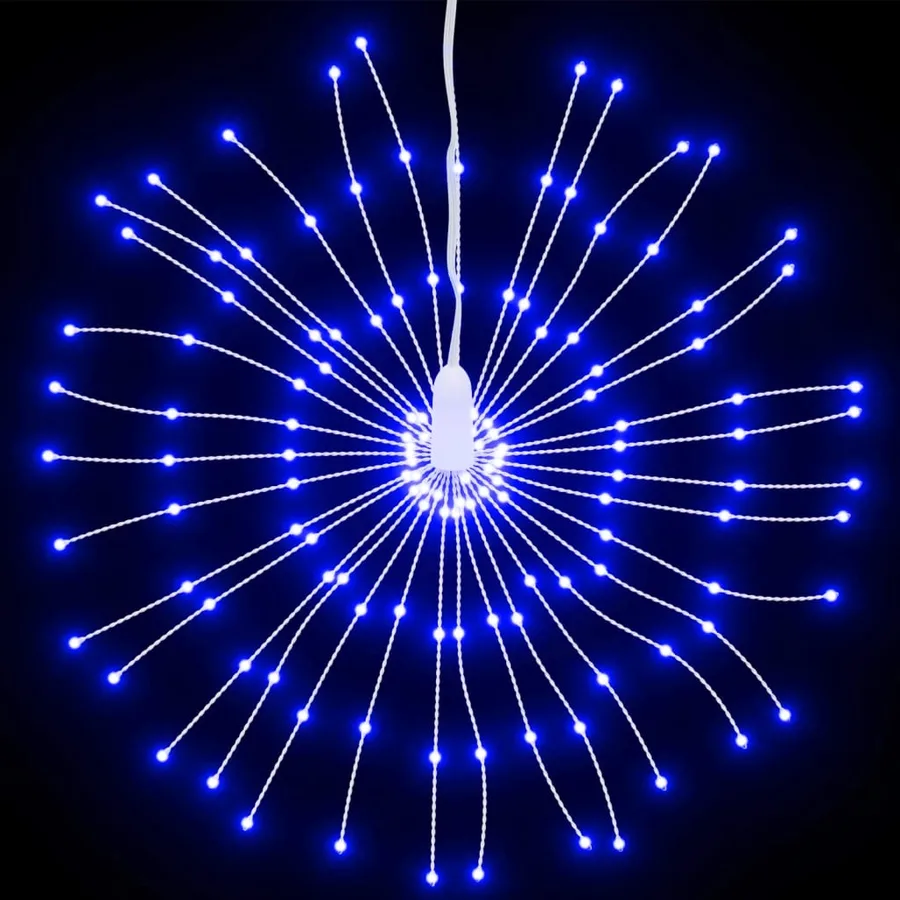 Étoile rayonnante de Noël 140 LED 2 pcs bleu 17 cm - 4