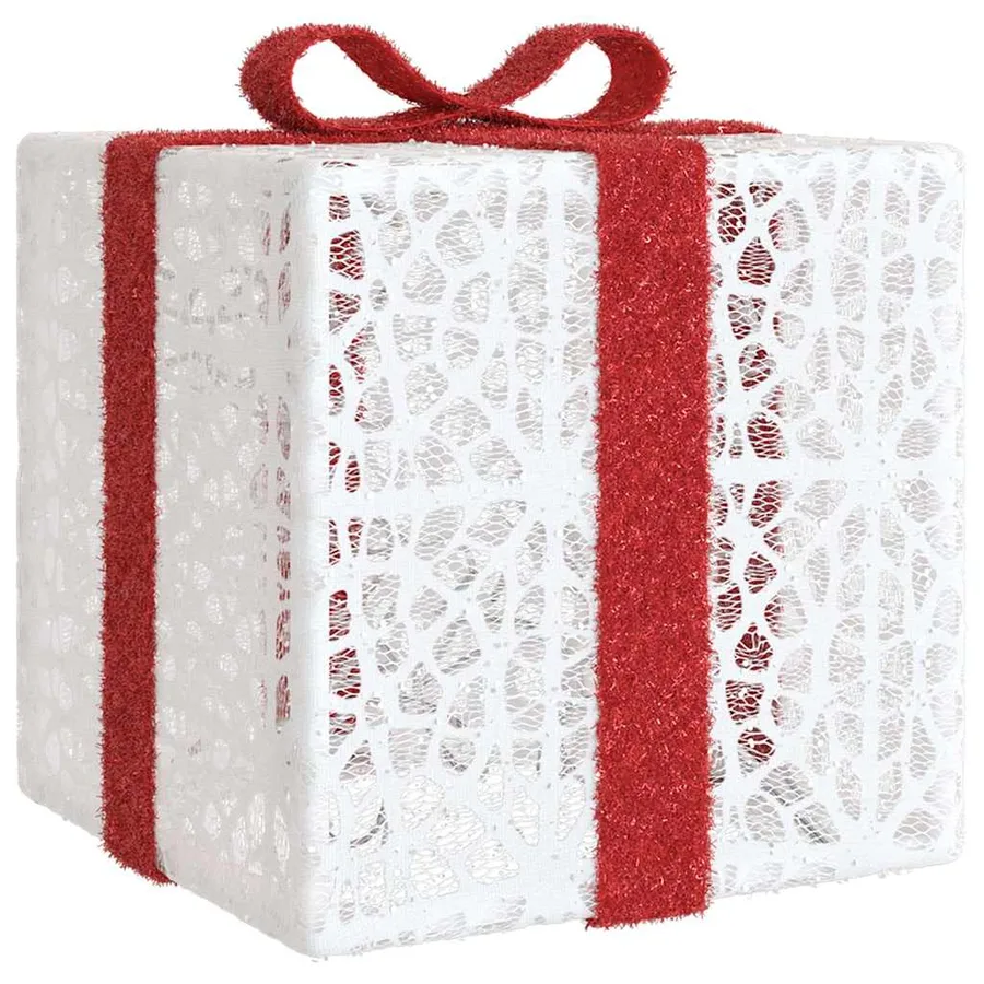 Boîtes de Noël lumineuses 3 pcs 64 LED blanc chaud - 7