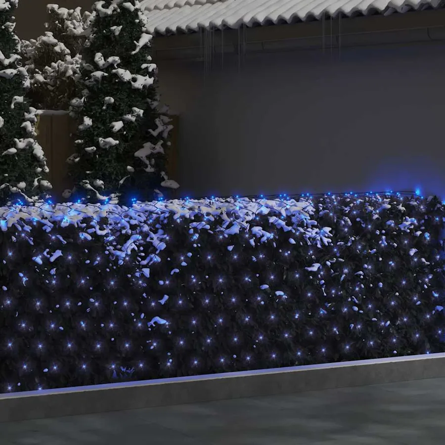 Filet lumineux bleu de Noël 4x4 m 544 LED Intérieur/extérieur - 3