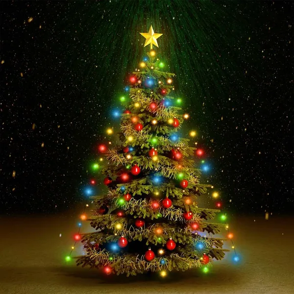 Guirlande lumineuse d'arbre de Noël 150 LED colorées 150 cm