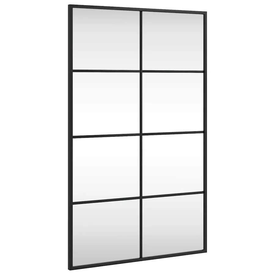 Miroir mural noir 50x80 cm rectangulaire fer - 2